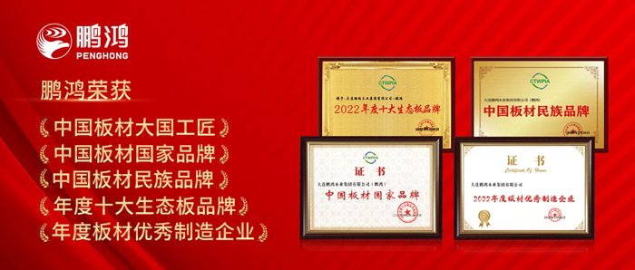 中國板材與定制家居大會,鵬鴻攬獲5項榮譽